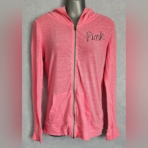 VICTORIAS SECRET Pink Womens Full Zip Hoodie S